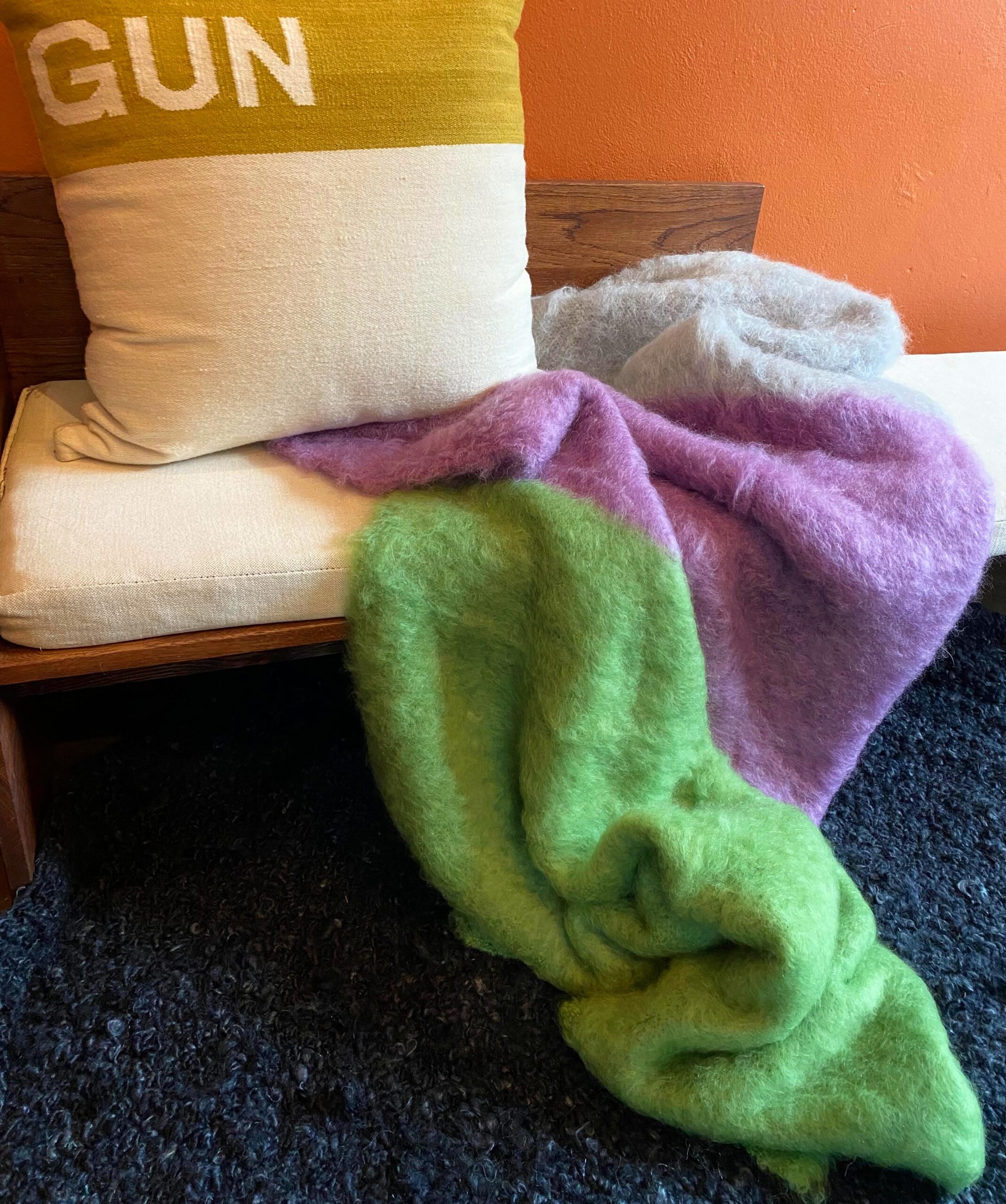 Purple Mohair Throw - Image 2