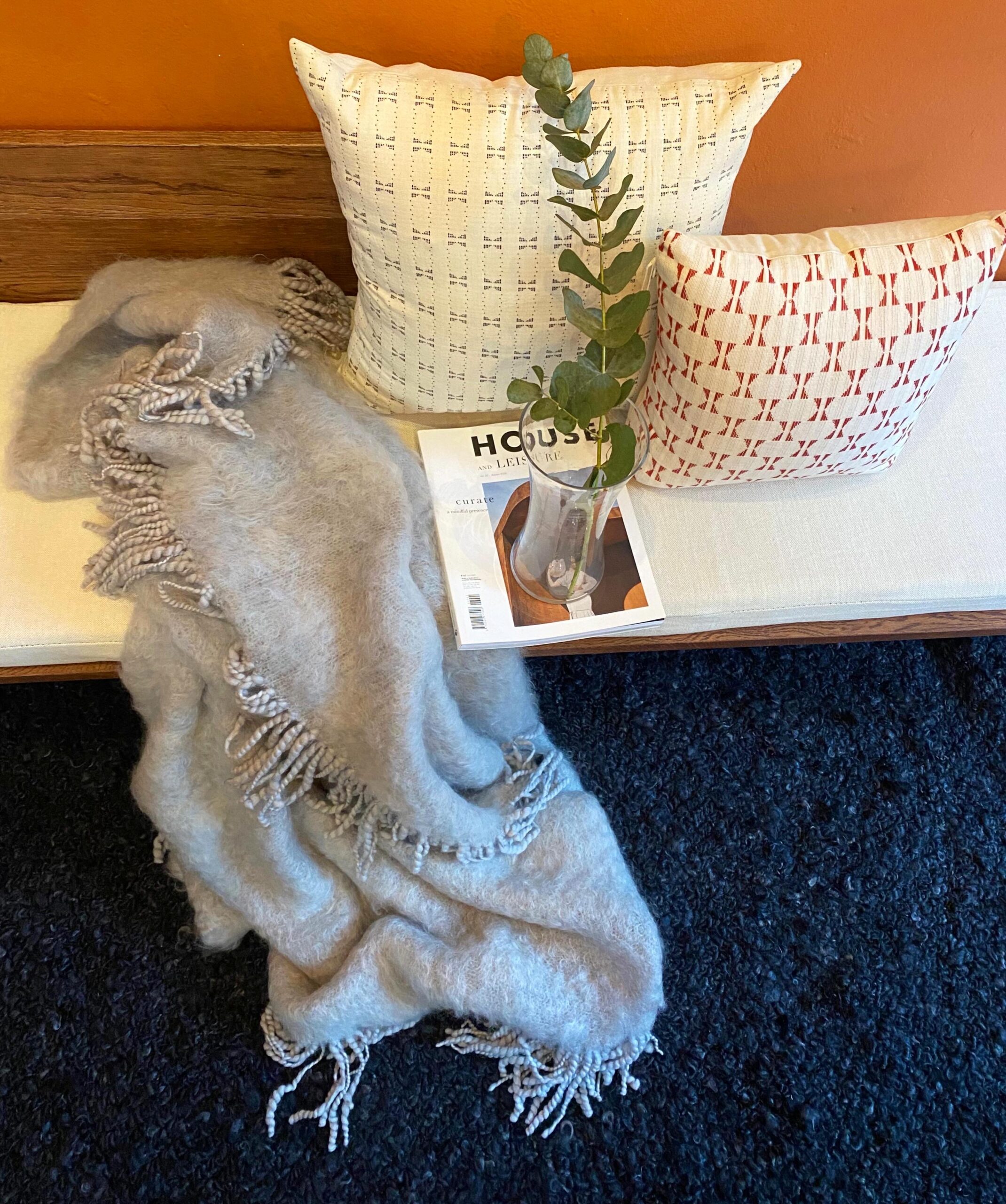 Grey Mohair Throw - Image 2